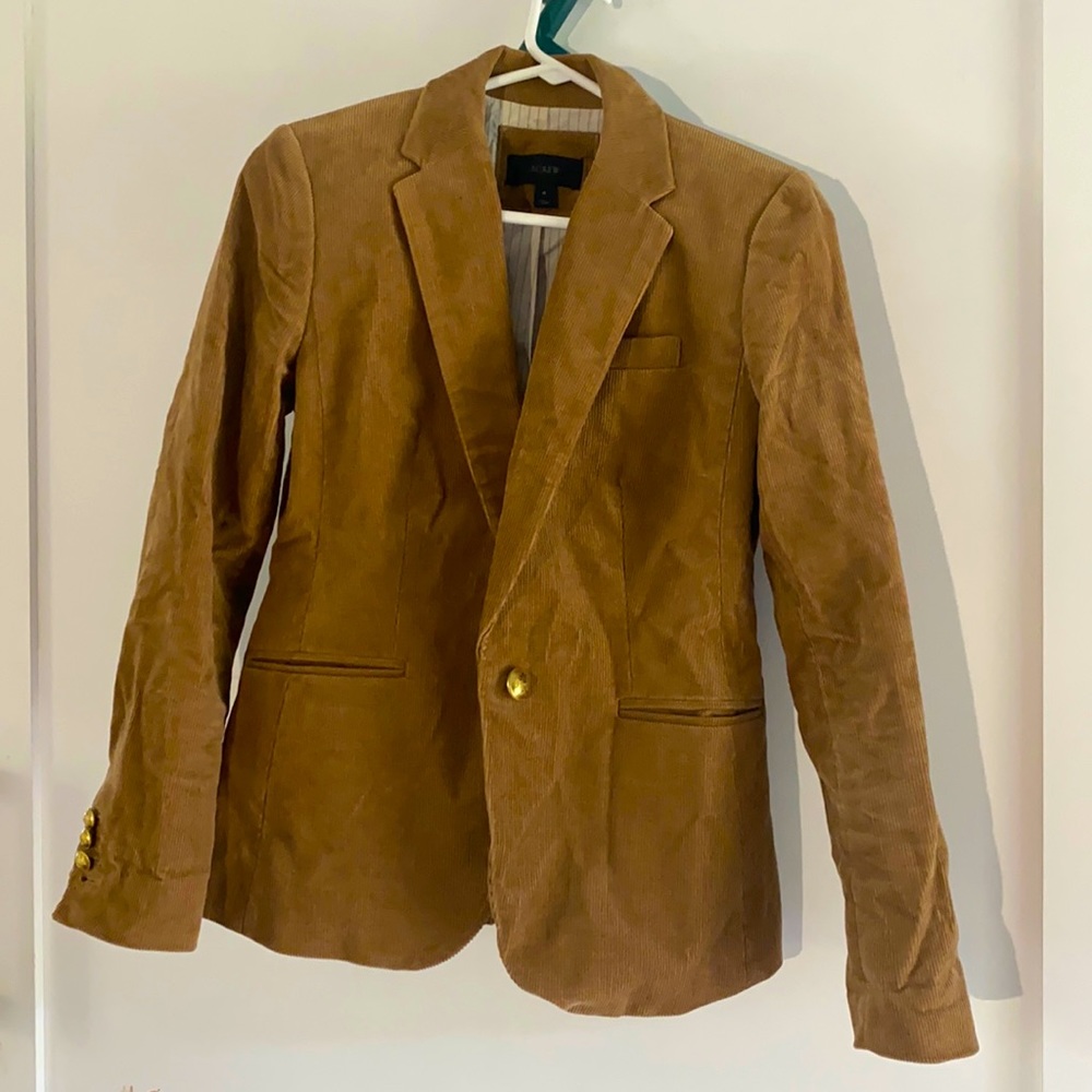 J. Crew Courdoroy Blazer with gold buttons